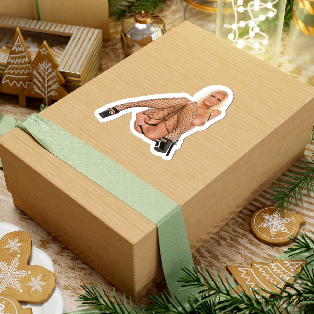 Sexy Blond Girl Nude Sticker
