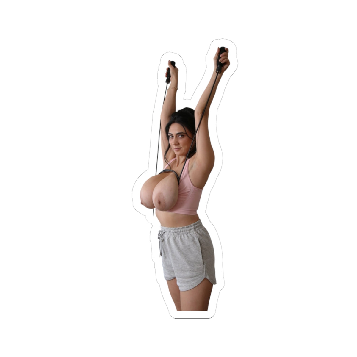 sexy gym girl stickers