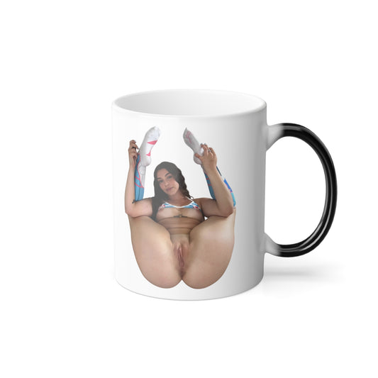 Sexy Naked Woman Mug 11oz Color Morphing Coffee Cup Adult Pinup Artwork