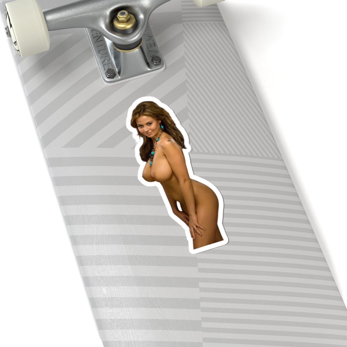 Vintage Pinup Nude Girl Sticker Sexy Model Big Bust Adult Vinyl Decal
