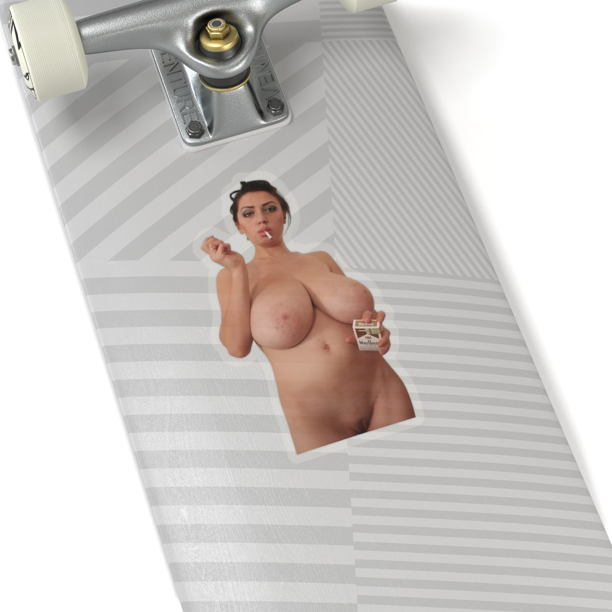 Big Boobs Girl with cigarette sticker