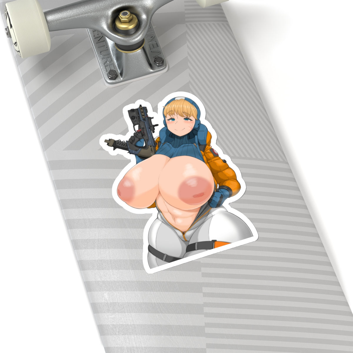 Naked Anime Girl Trooper Cute Kawaii Cartoon Women Military Sticker Vinyl Stickers E467