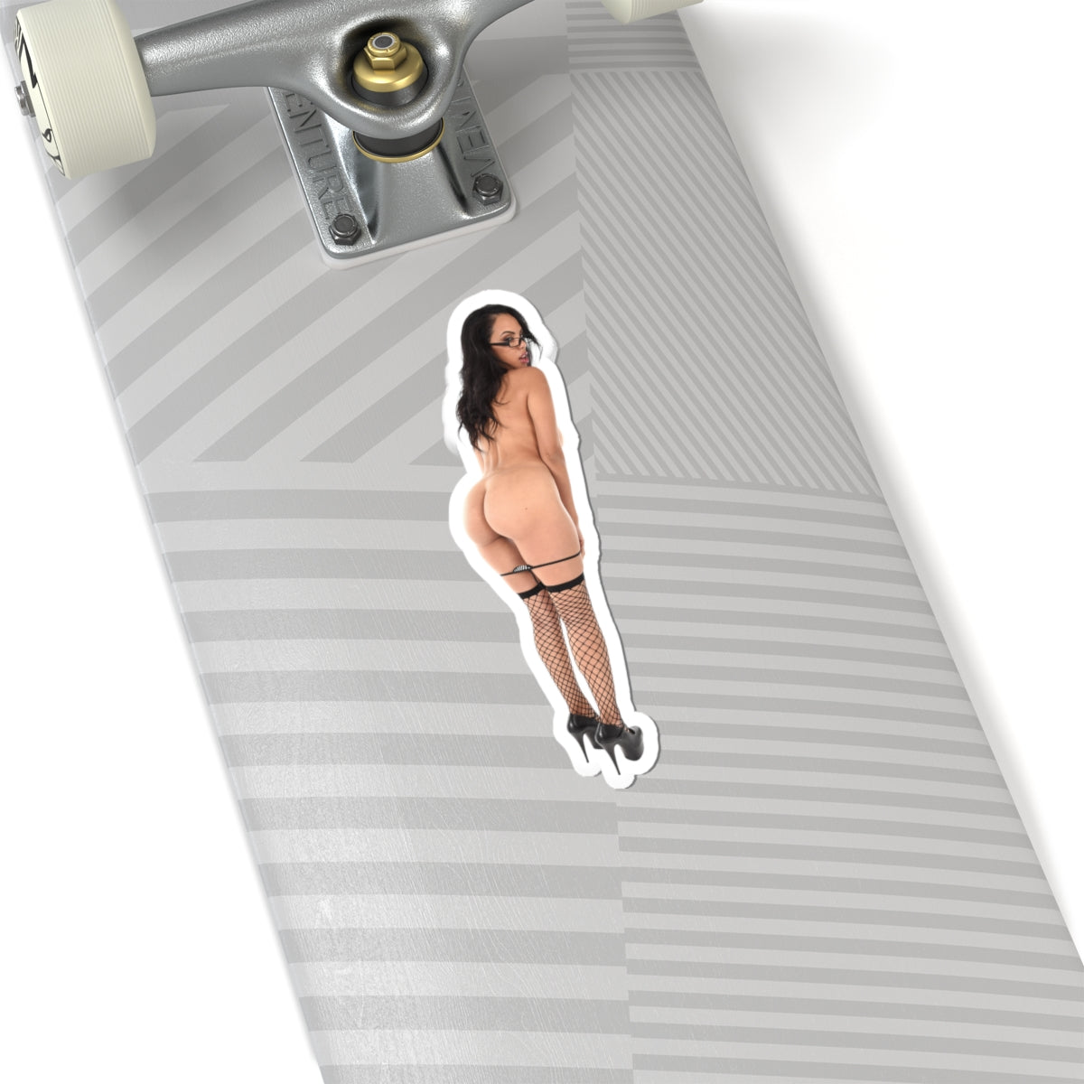 Sexy Girl Pinup Sticker – Nude Model Vinyl Decal, Adult Retro Style, Waterproof Gift for Him