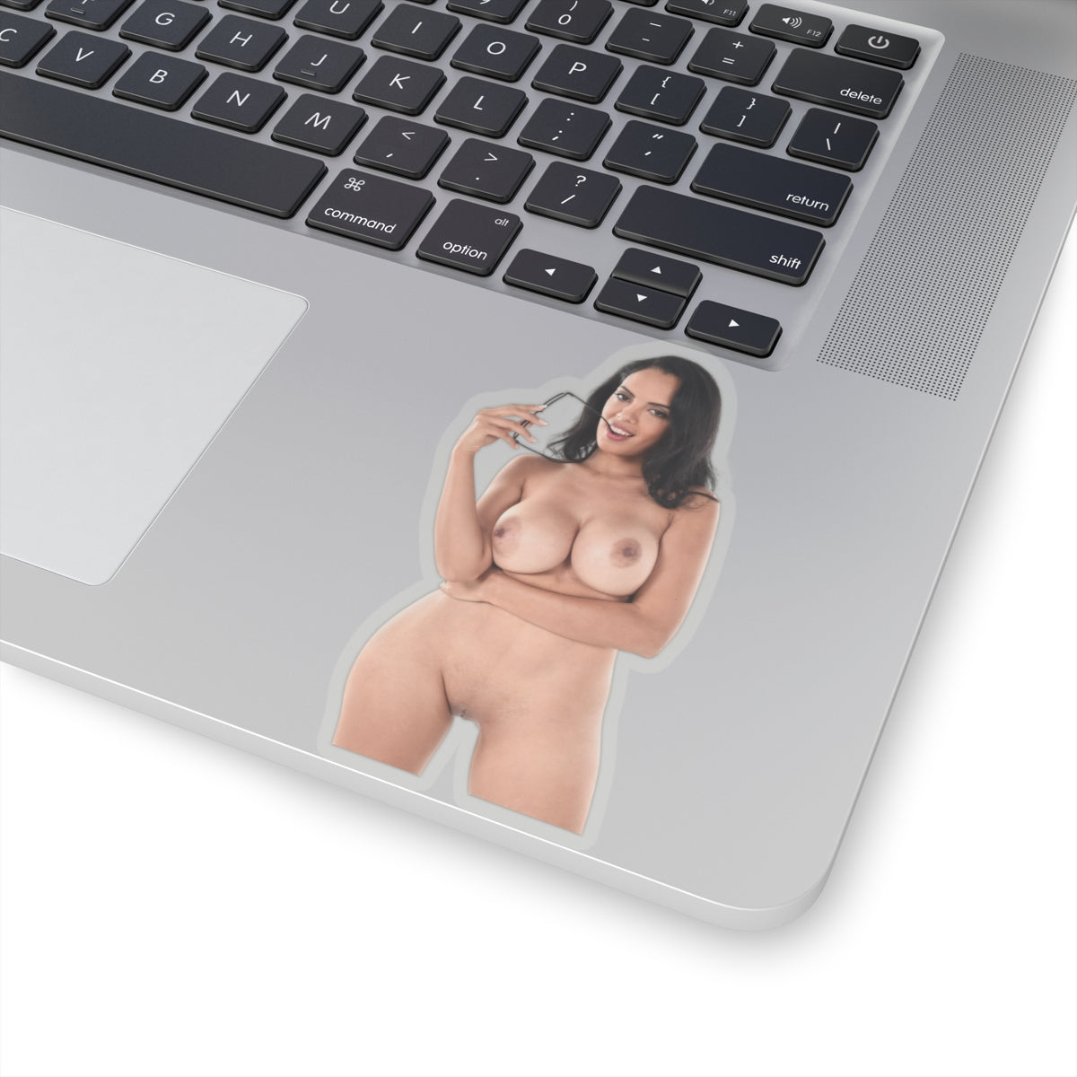 Naked Pinup Model Sticker – Sexy Woman Nude Decal, Adult Retro Art, Cool Gift for Men