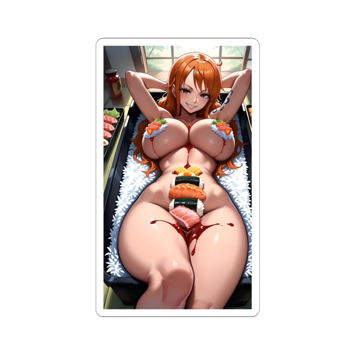 Anime Food Sticker Ecchi Sexy Female Stickers