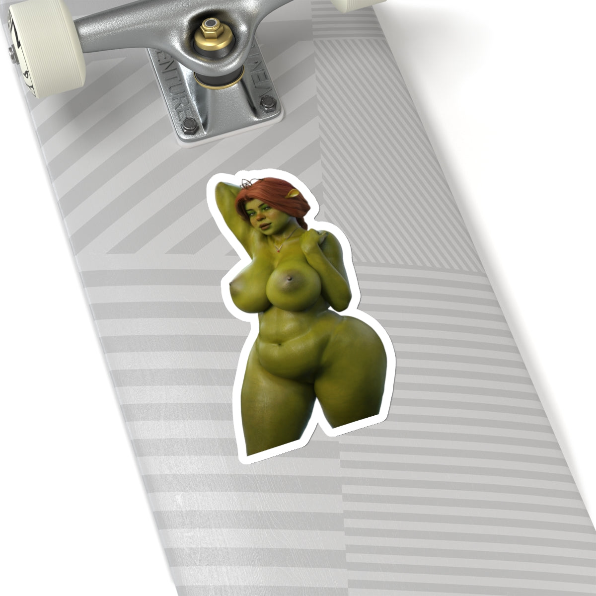 Ogre Sticker Green Girl Orge Princess Naked Animated Female Cute Sexy Cartoon Character A.I.Generated AI Art AI Generated Art E458