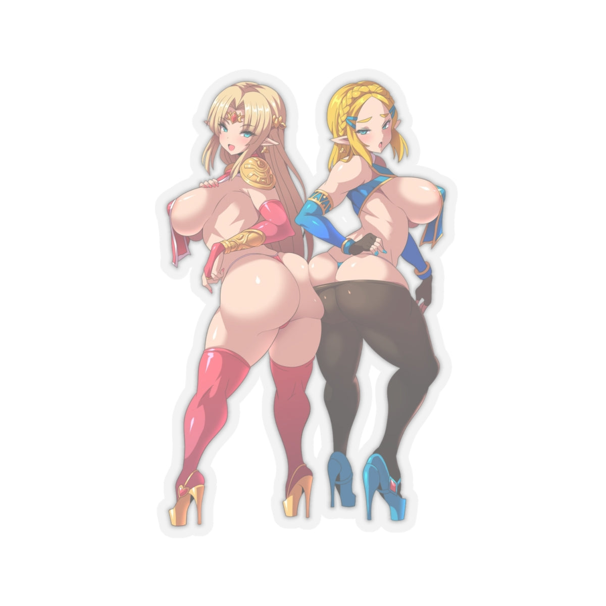 Two Anime Girls Sticker Adult Art Sexy Women Mature Cartoon Ecchi Manga Anime Stickers,E72