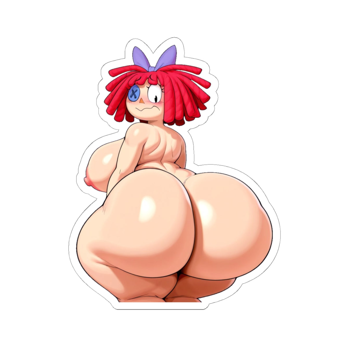 Cartoon Stickers Funny Ass Girl Stickers