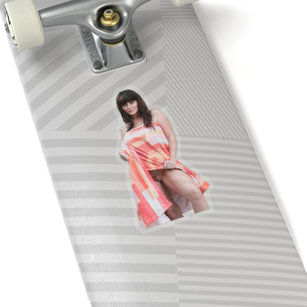 Beautiful Sexy Girl Sticker, Stunning Eyes Woman in Towel, Glamour Female Vinyl Decal
