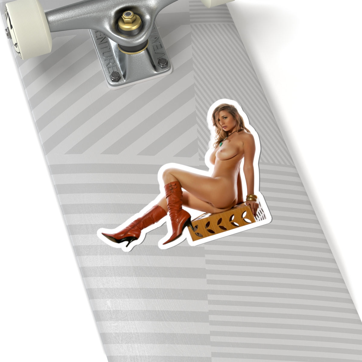 Vintage Pinup Girl Sticker Nude Woman Retro Artwork