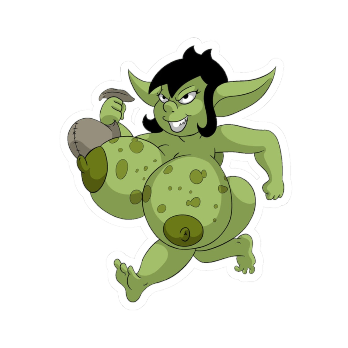 Sexy Goblin Girl Anime Sticker – Adult Hentai Ecchi Fantasy Decal