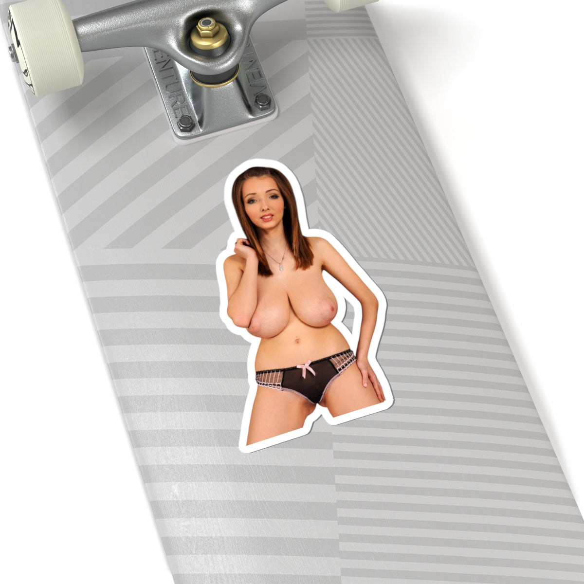Sexy Busty Woman Decal
