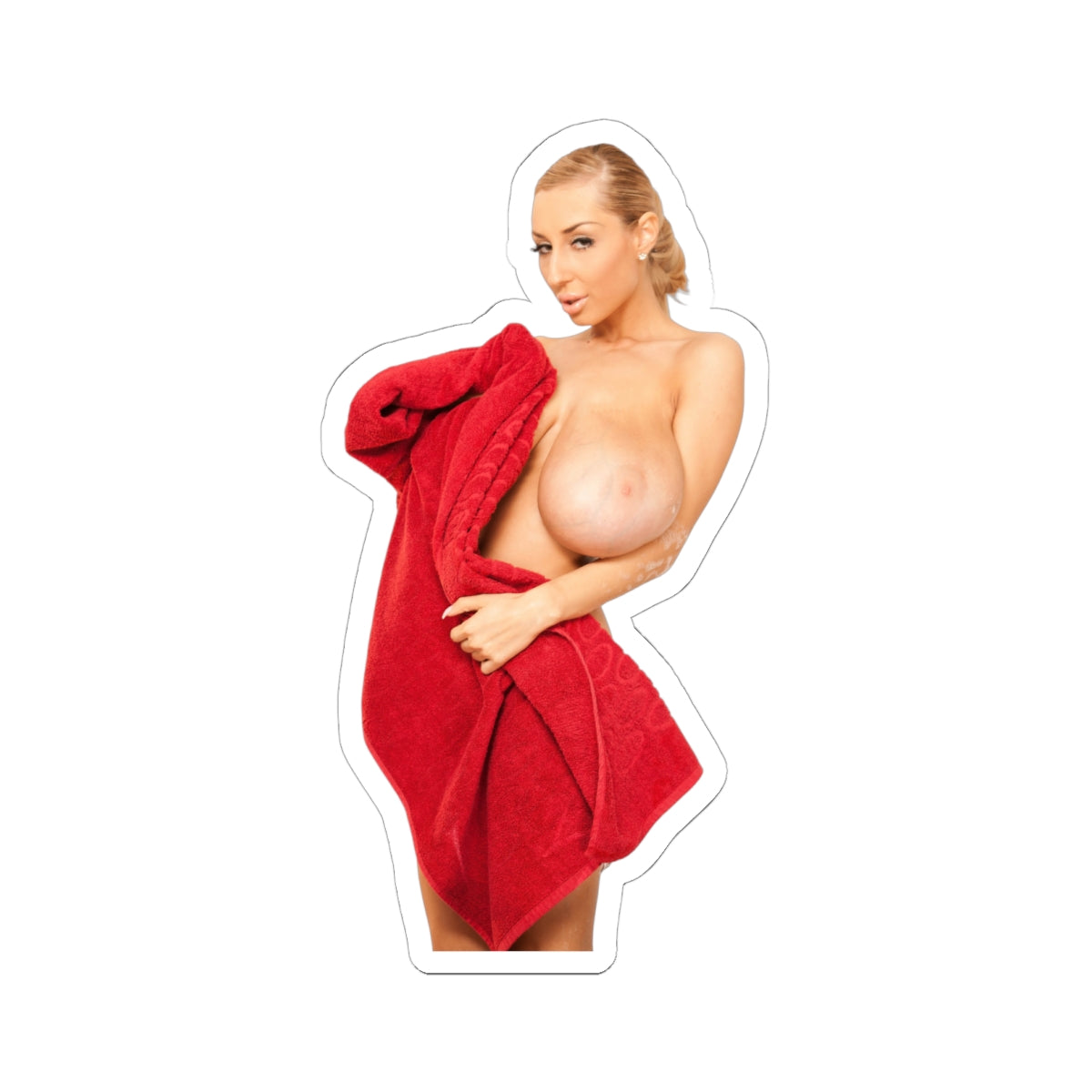 Naked Girl Bathroom Vinyl Sticker Curvy Woman Adult Decal