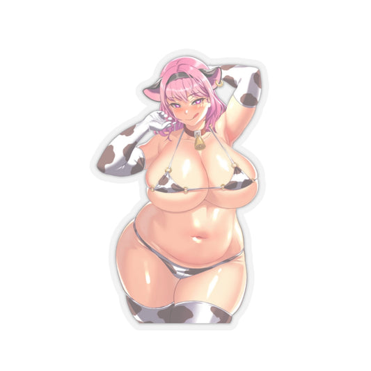 E27 Pink Hair Anime Girl Sticker Kawaii Thicc Sexy Stickers Adult Art Mature Stickers Thick Girl