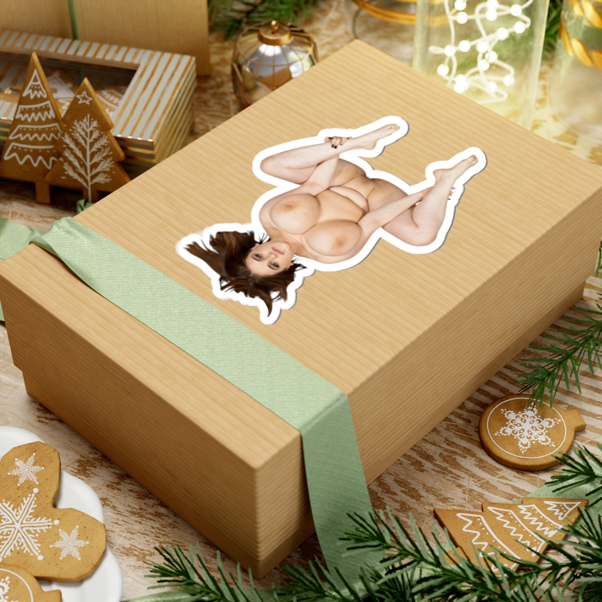 Big Breast Naked Model Sticker