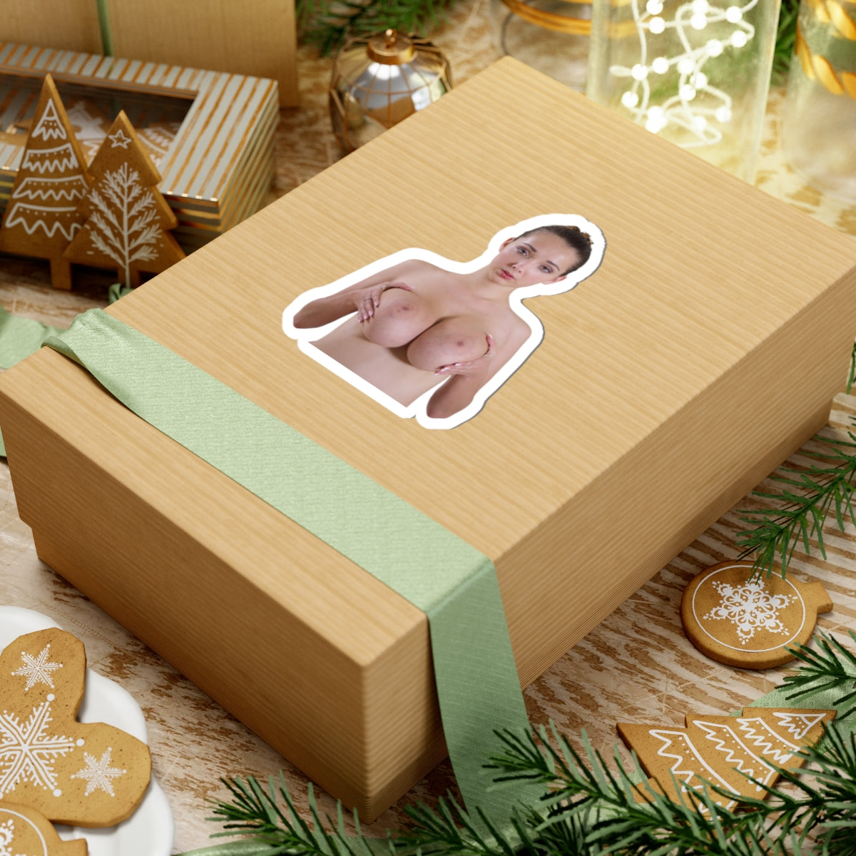 Naked Big Boobs Girl Sticker
