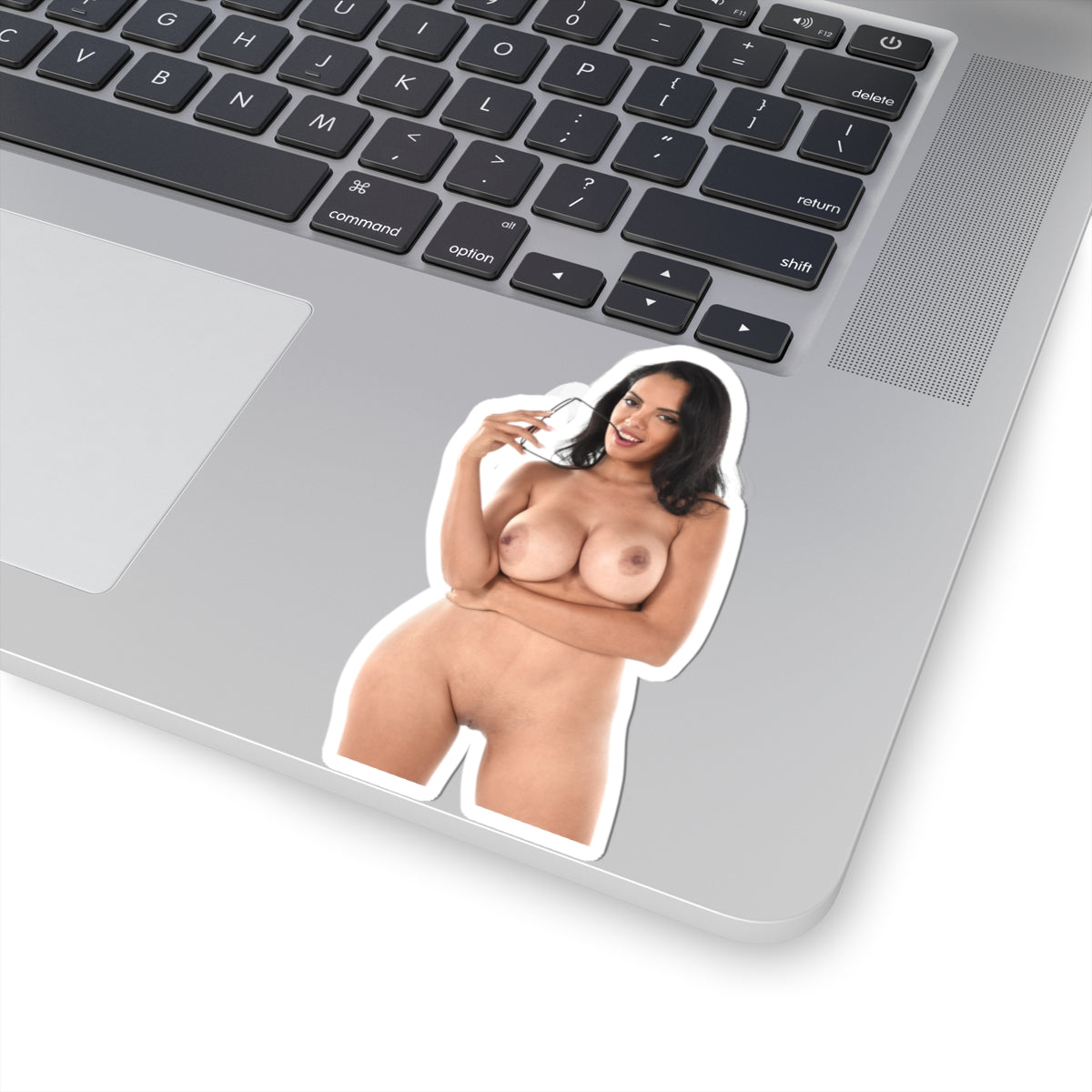 Naked Pinup Model Sticker – Sexy Woman Nude Decal, Adult Retro Art, Cool Gift for Men
