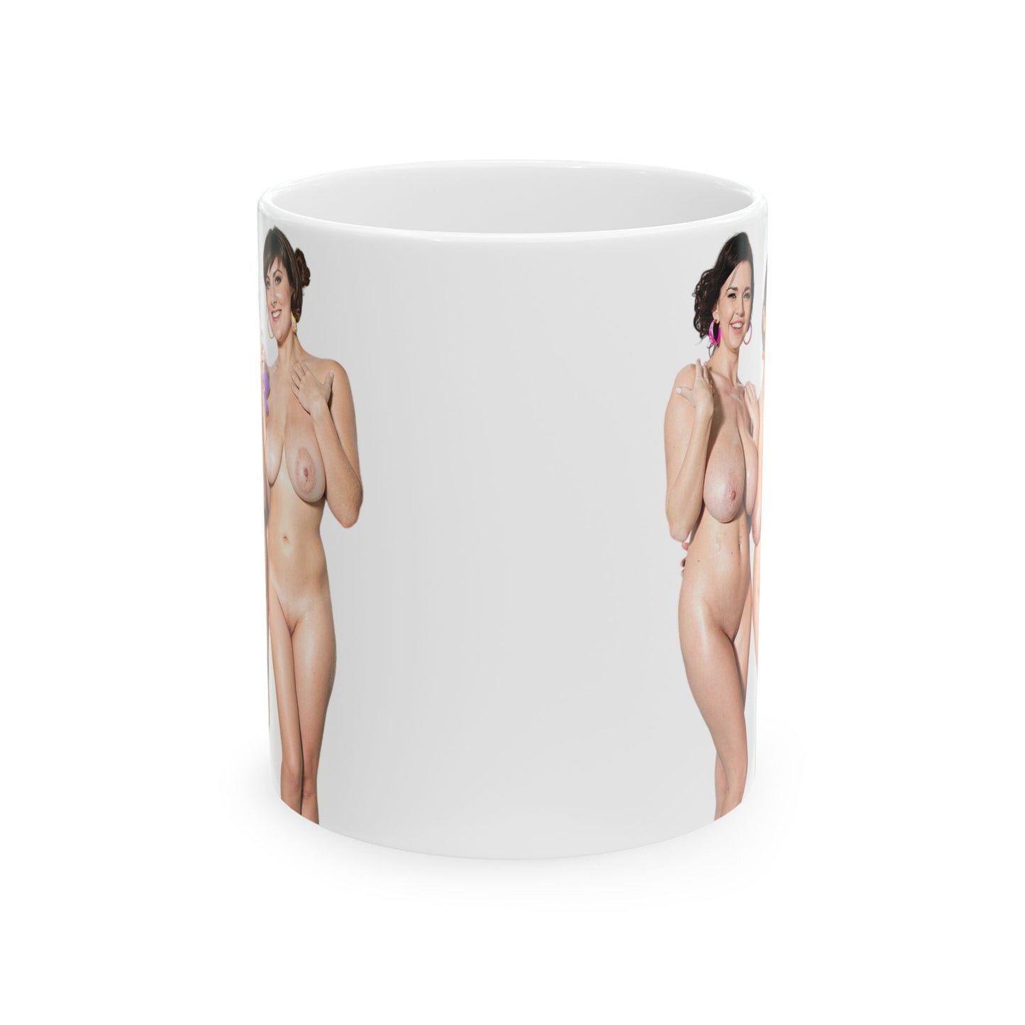 Big Tits Girls Mugs Adult Uncensured Sexy Woemen Nude Naked Pinup Ceramic Mug, (11oz, 15oz)