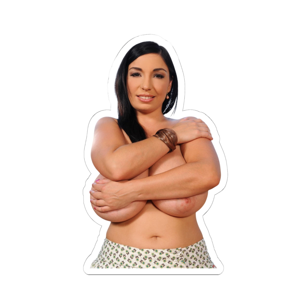 Busty Girl Vinyl Sticker Pinup Model Adult Decal Glamour Artwork