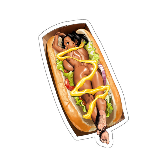 Hot Dog Stickers,Funny Stickers,Meme Stickers,Parody Stickers,Anime Girl Stickers,Lewd,Ecchi,Cartoon Sticker,E77