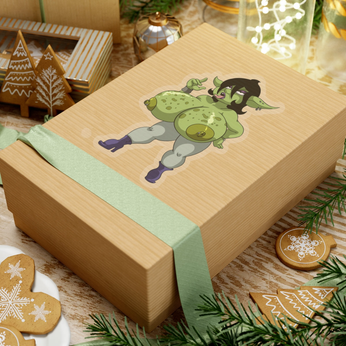 Ecchi Goblin Girl Naked Anime Sticker – NSFW Otaku Art
