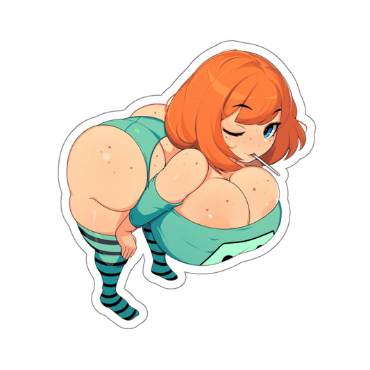 Large Boobs Girl Sticker Lewd Manga Cartoon Stickers Ecchi Vinyl Stickers For Laptop Water Bottle Wall E347