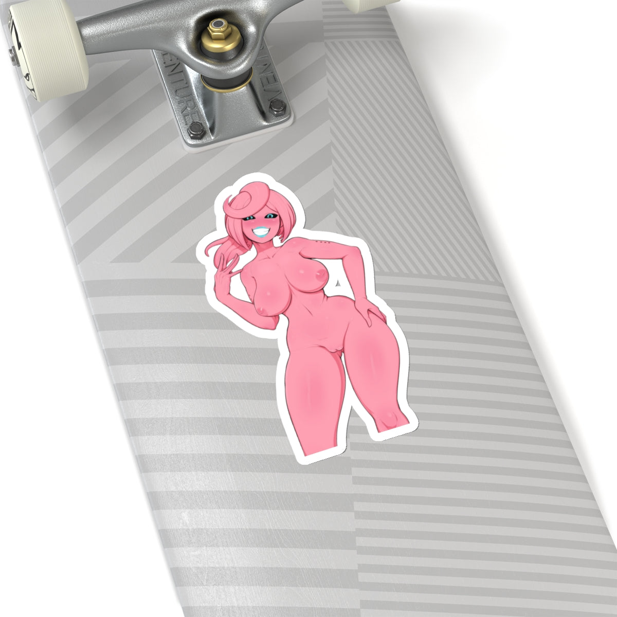 Pink Anime Girl,Naked Women,Funny 4 Sizes White or Transparent Stickers,Animation Lewd Ecchi Sticker,E357