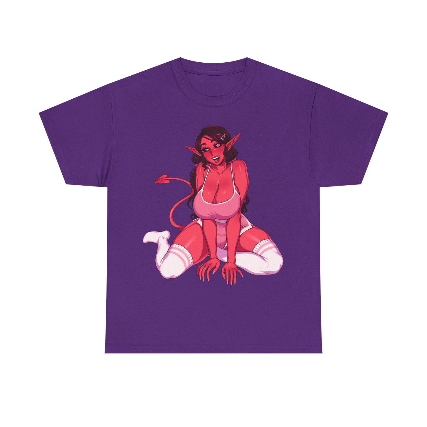 Anime Succubus Pink Demon Girl T-shirt – Hentaii Lewd Ecchi Shirt for Men and Women TS56