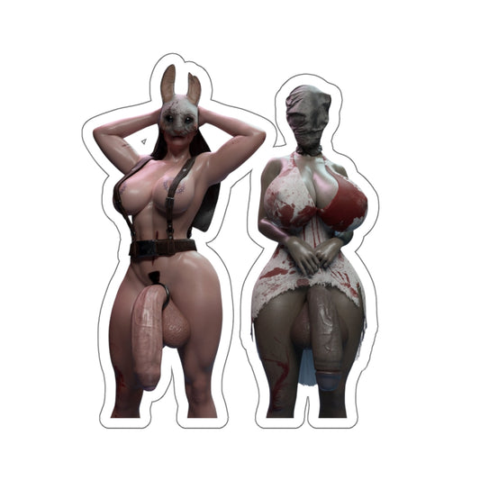 Futanari Girls Sticker Futa Horror Monster Adult Art Mature Content