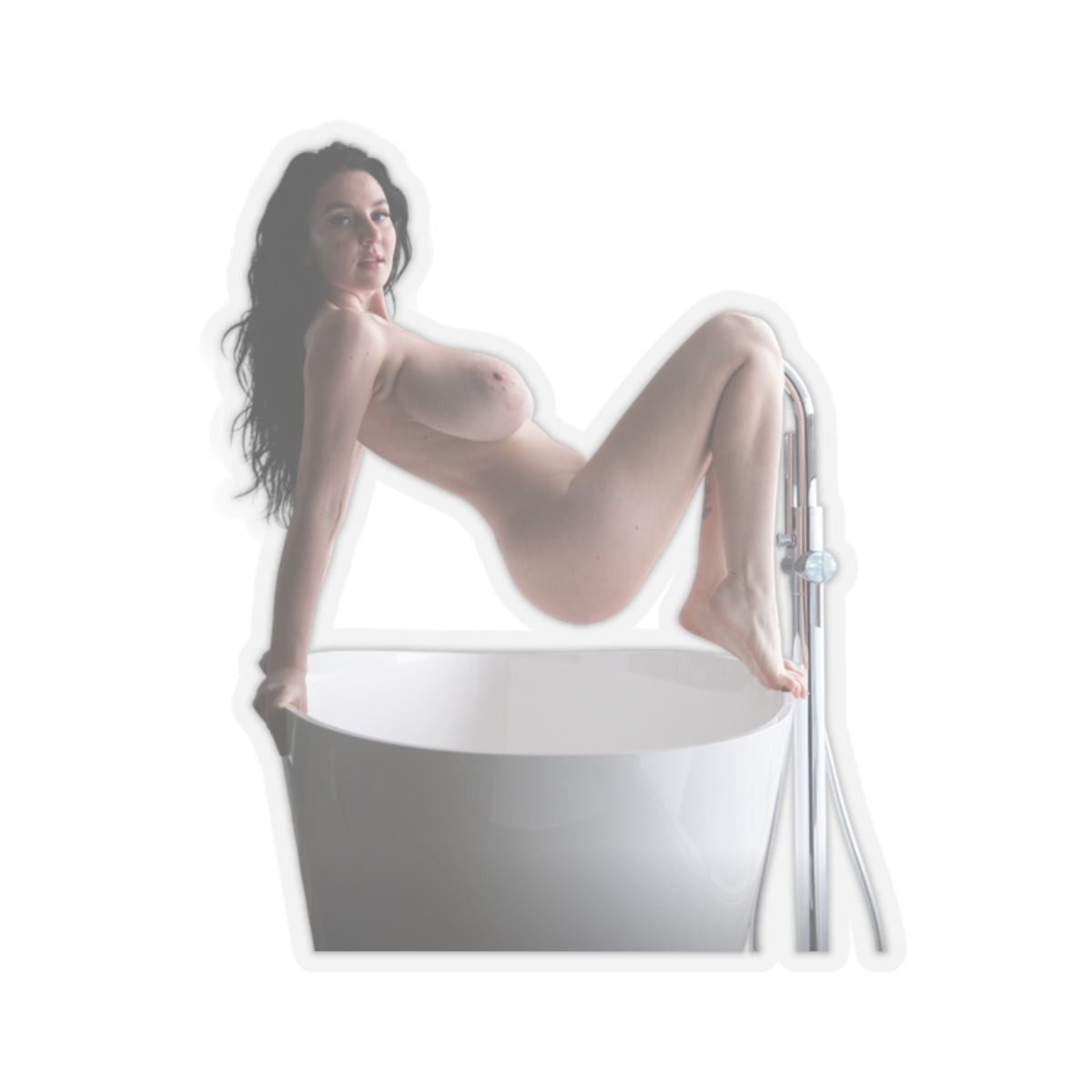 Big Tits Laurine Model Stickers Sexy Women Sticker