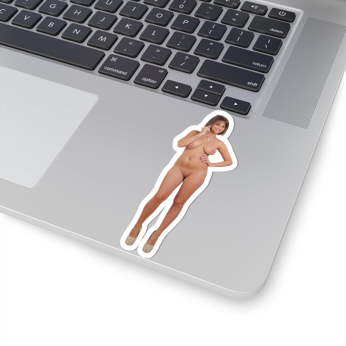 Naked Girl With Phone Sticker
