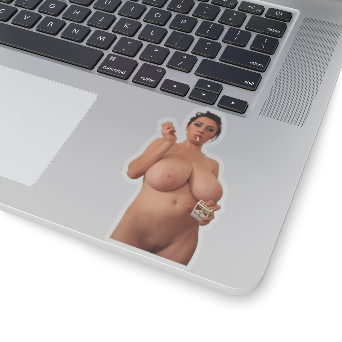 Big Boobs Girl with cigarette sticker