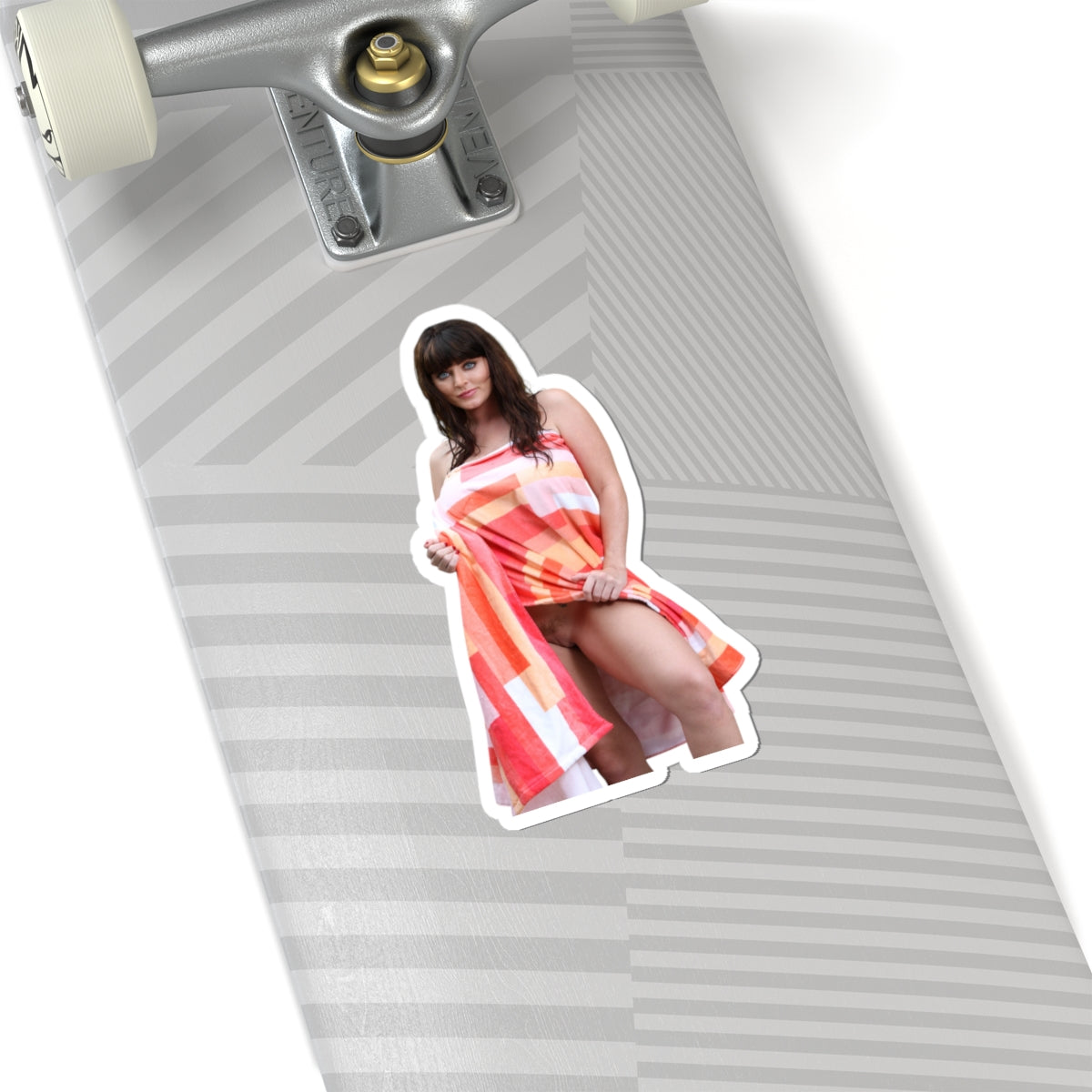 Beautiful Sexy Girl Sticker, Stunning Eyes Woman in Towel, Glamour Female Vinyl Decal