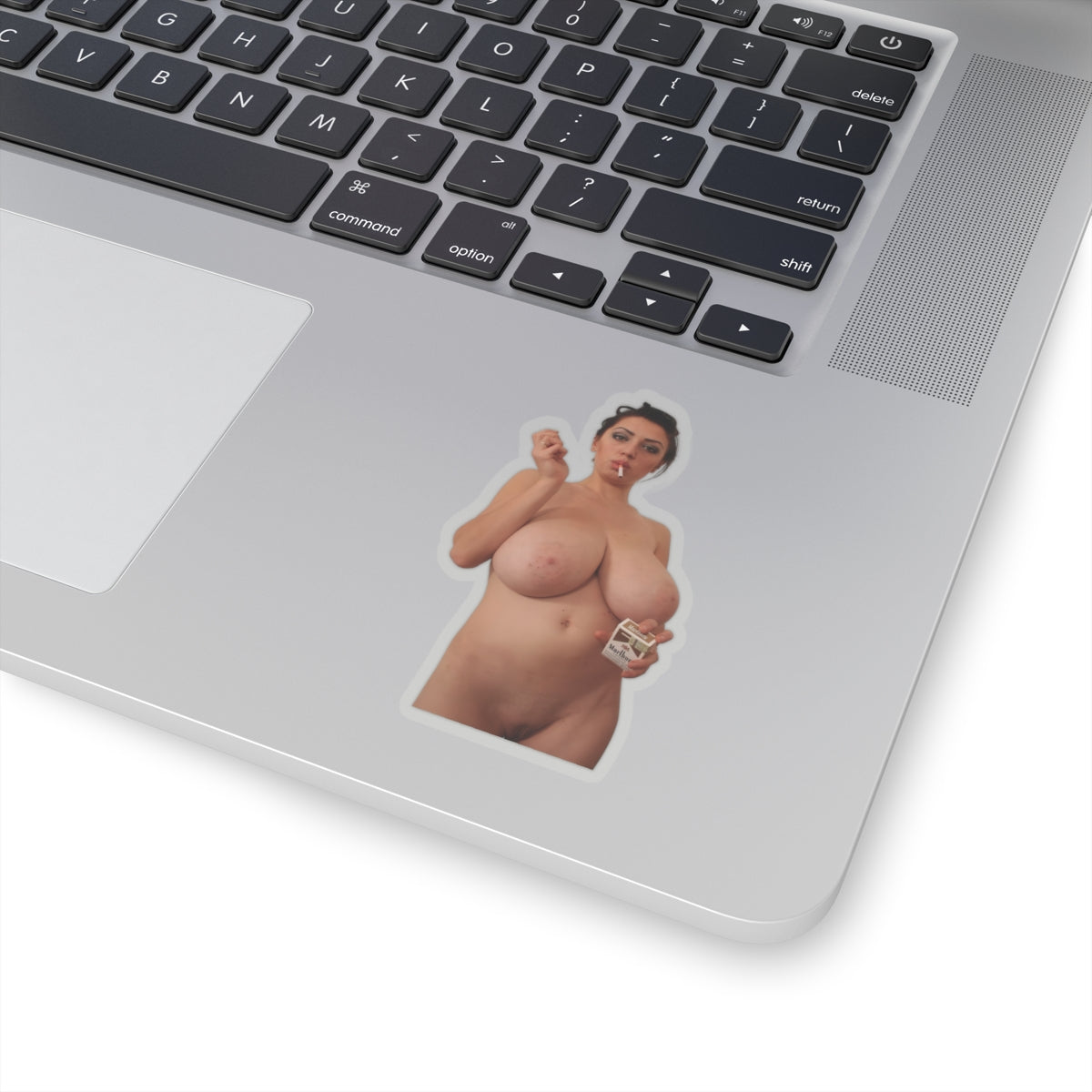 Big Boobs Girl with cigarette sticker
