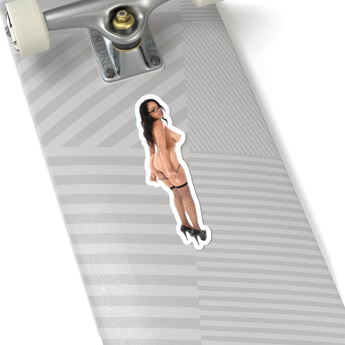 Adult Pinup Girl Sticker – Naked Sexy Model Decal, Retro Glamour Vinyl, Unique Gift for Him