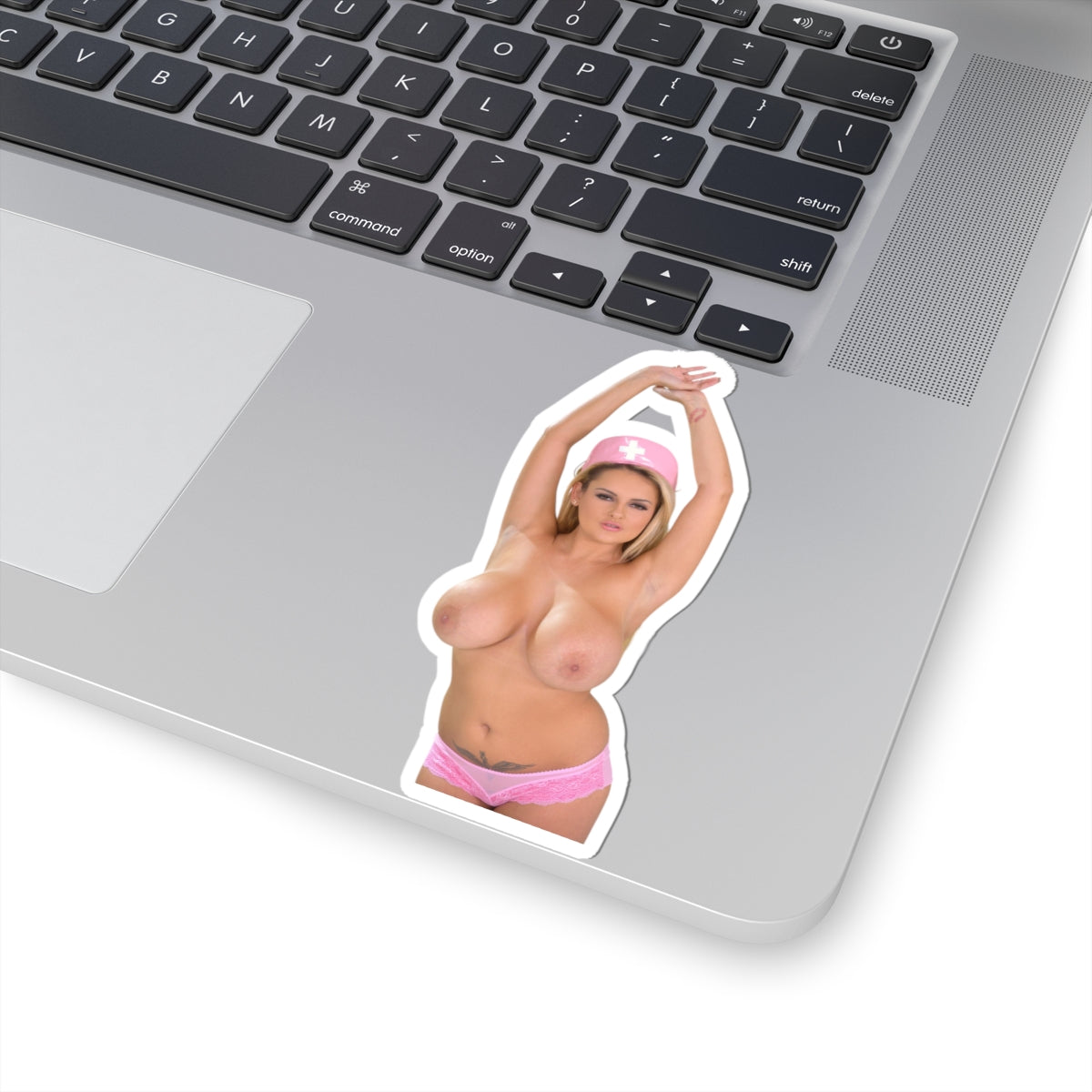 Katie Big Boobs Pinup Girl Sticker