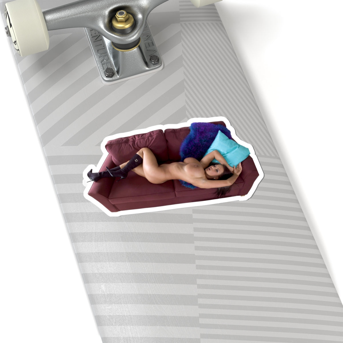 Naked Sexy Girl on the Bed Sticker