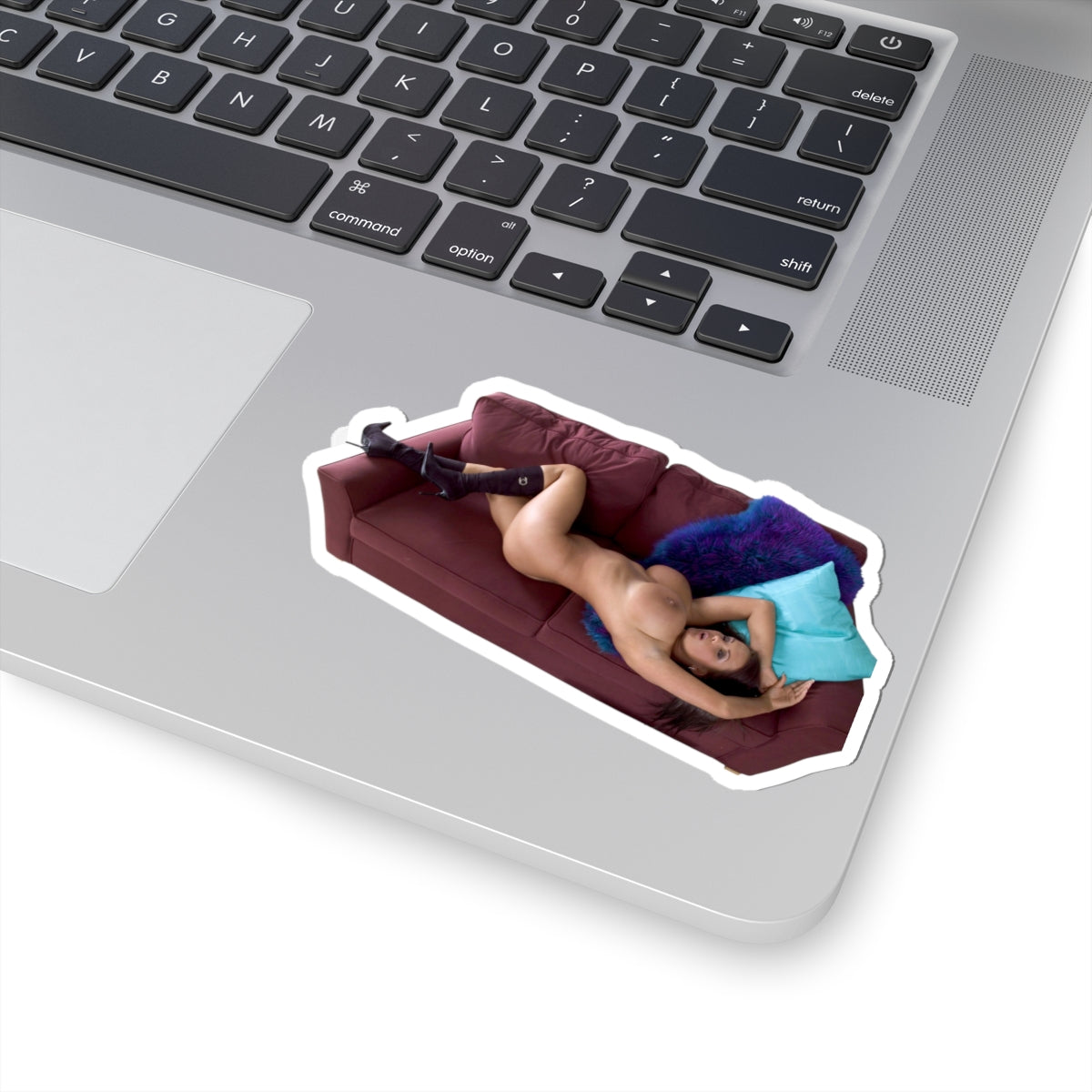 Naked Sexy Girl on the Bed Sticker
