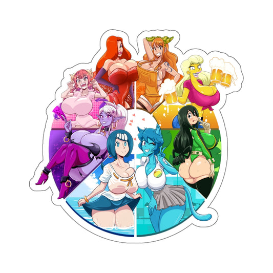 Anime Crossover Sticker Cartoon Collaboration Lewd Ecchi Furry Cute Kawaii Vinyl Stickers E432