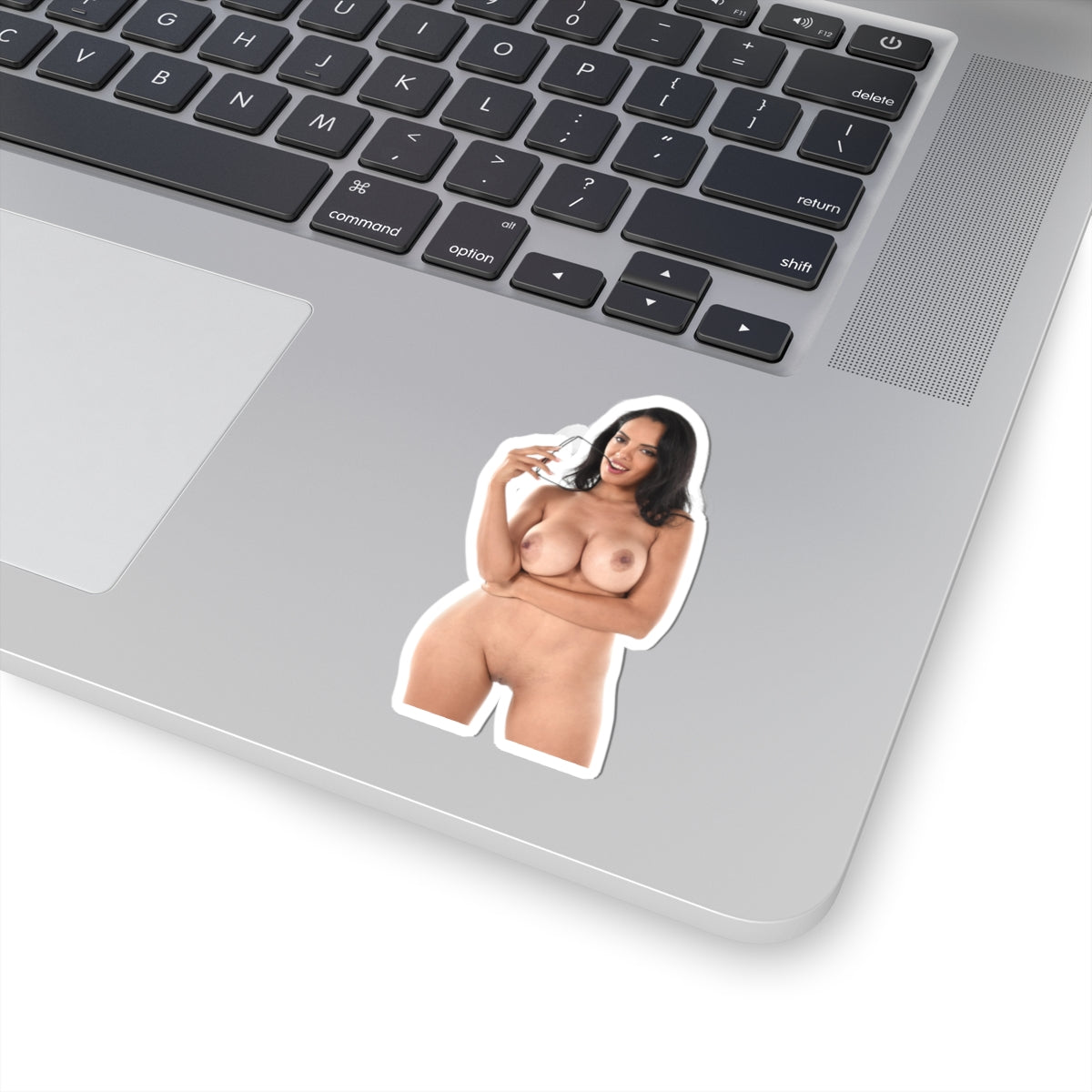 Naked Pinup Model Sticker – Sexy Woman Nude Decal, Adult Retro Art, Cool Gift for Men