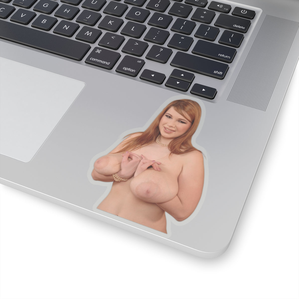 Busty Pinup Model Sticker
