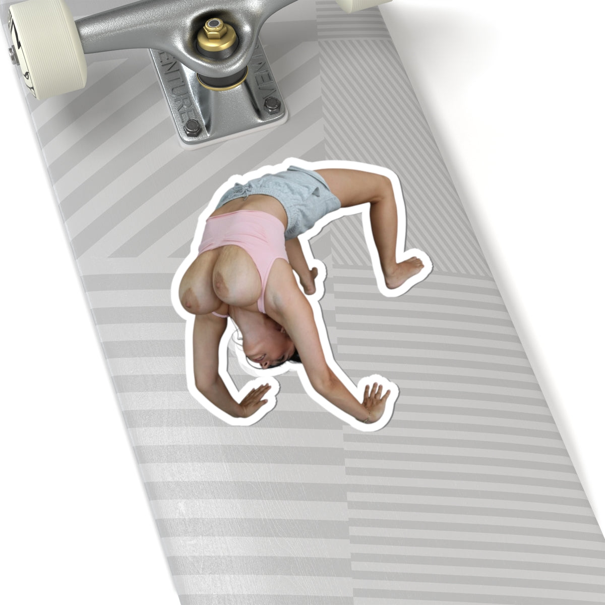 Big Tits Fitness Model Stickers Nude Sexy Girl Workout Sticker Naked Yoga