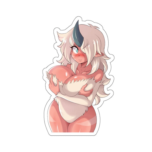 Demon Furry Sticker Cute Kawaii Anime Girl Stickers One Horn Female Cartoon Stickers E763