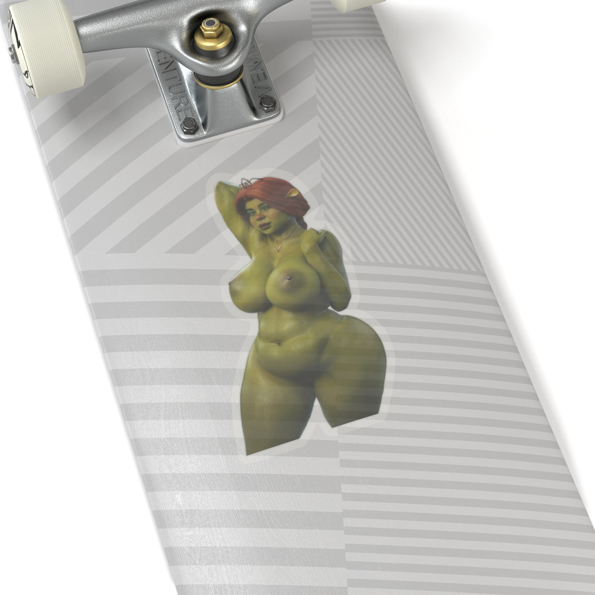 Ogre Sticker Green Girl Orge Princess Naked Animated Female Cute Sexy Cartoon Character A.I.Generated AI Art AI Generated Art E458