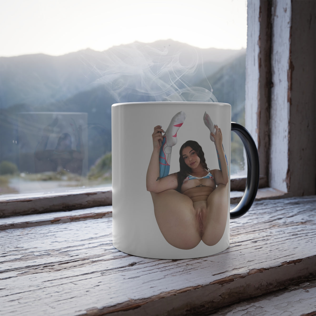 Sexy Naked Woman Mug 11oz Color Morphing Coffee Cup Adult Pinup Artwork