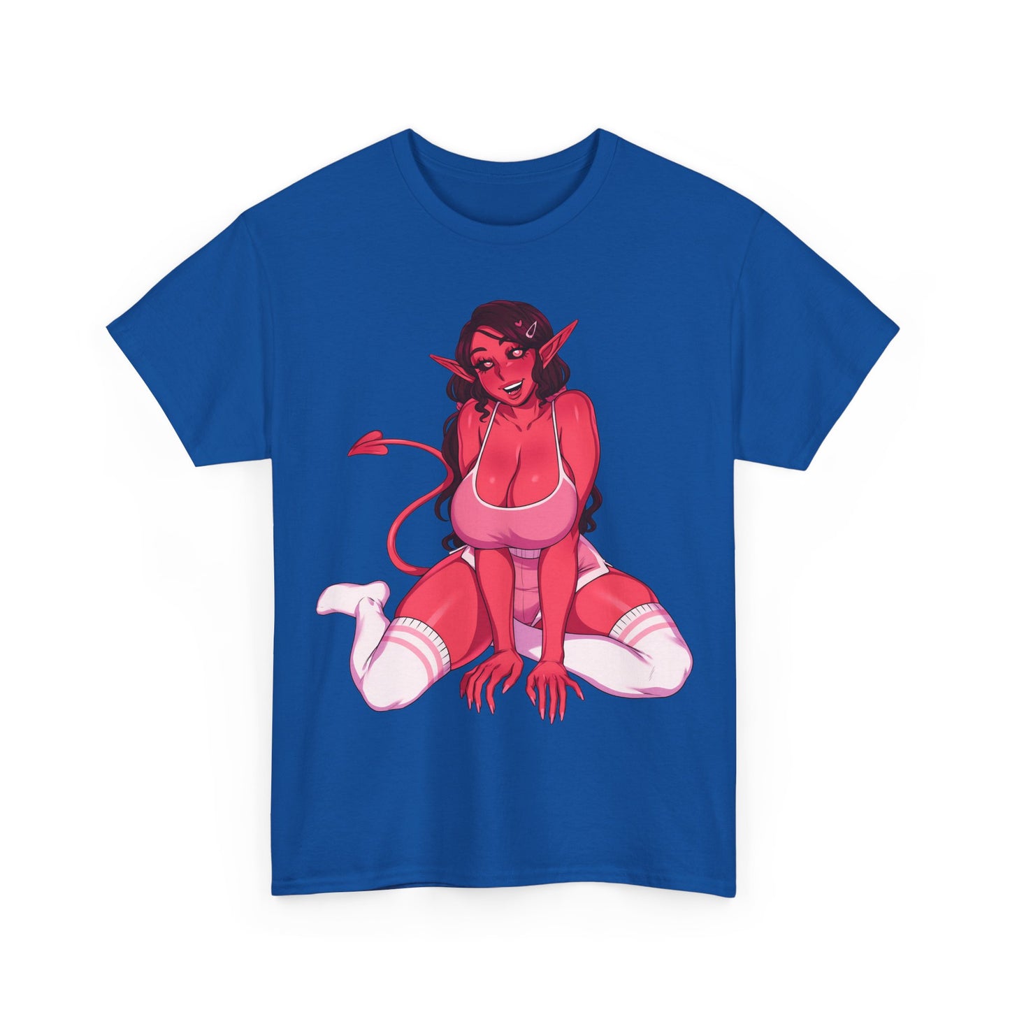 Anime Succubus Pink Demon Girl T-shirt – Hentaii Lewd Ecchi Shirt for Men and Women TS56