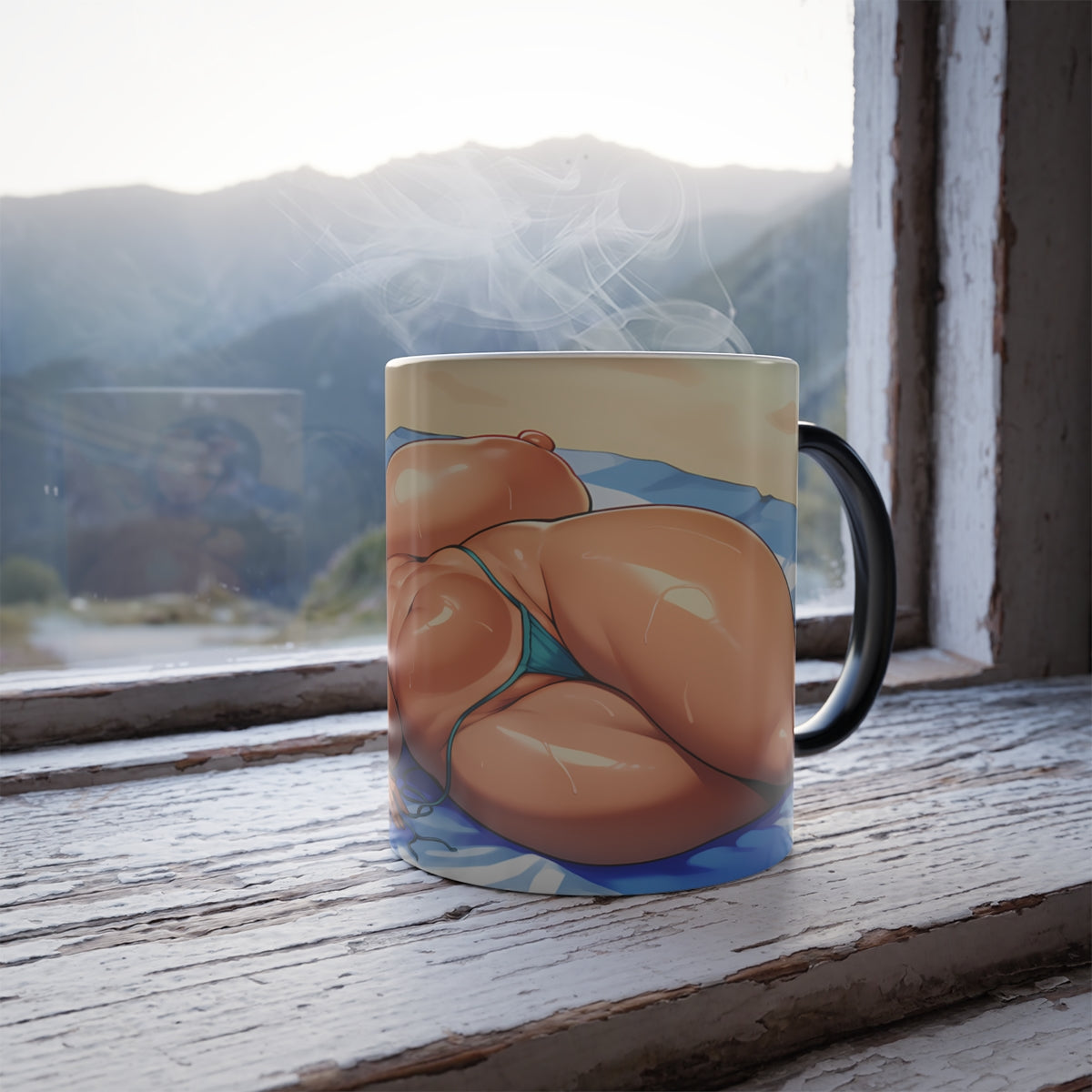 Big Tits Anime Girl Color Morphing Mug 11oz Hentai Cups