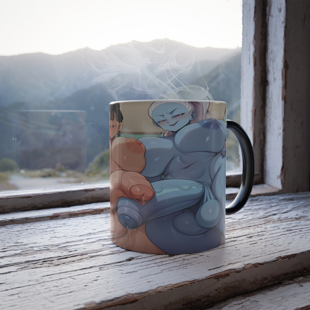 Futanari Big Dick Anime Girls Uncensored color changing mug