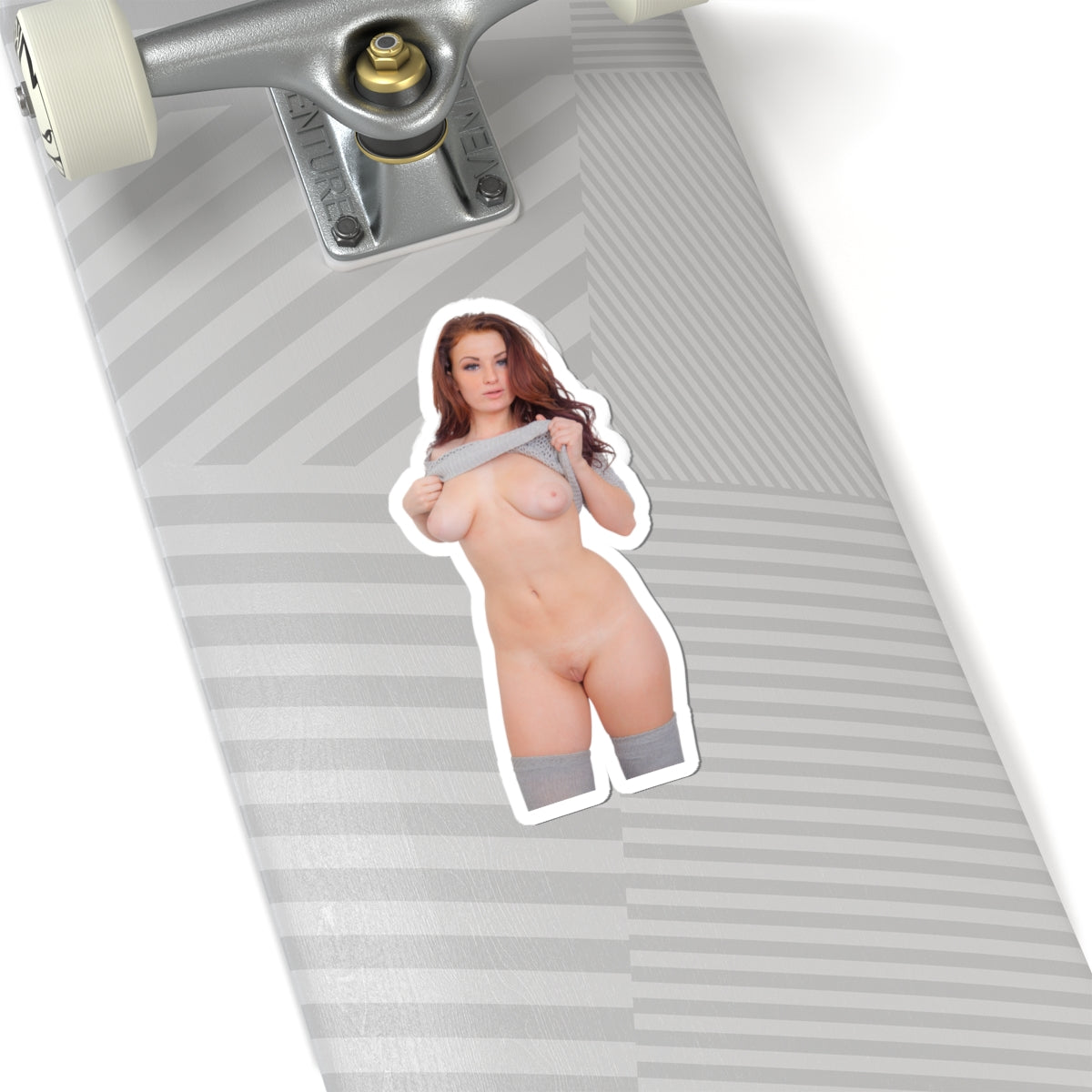 Sexy Girl Sticker Nude Red Hair Big Tits Stickers