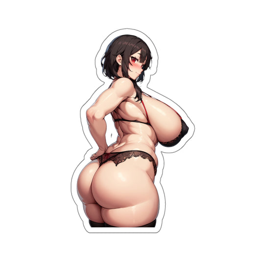 Cute Anime Girl Manga Women Sticker Lewd Stickers For Laptop Water Bottle White Or Transparent Big Size E416